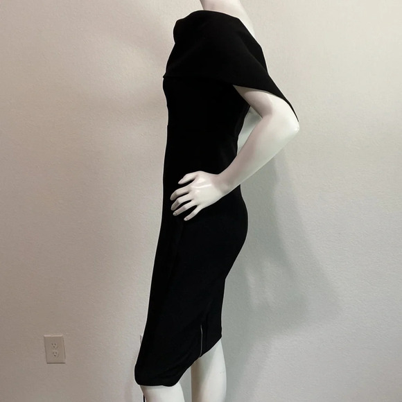Modern Citizen Black Bateau Neck Cape Midi Dress Size M - Picture 3 of 9